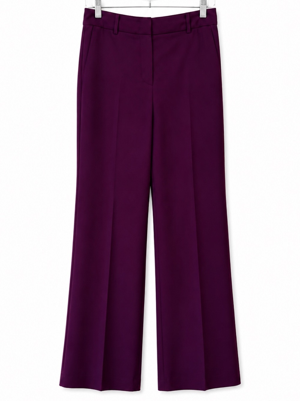 Studio Tomboy Atelier 100% Wool Wide Leg Pants In Eggplant KR 70-94 US 6 EUC!